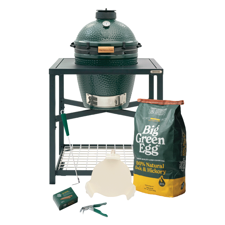 Medium Big Green Egg in a Modular Nest Package