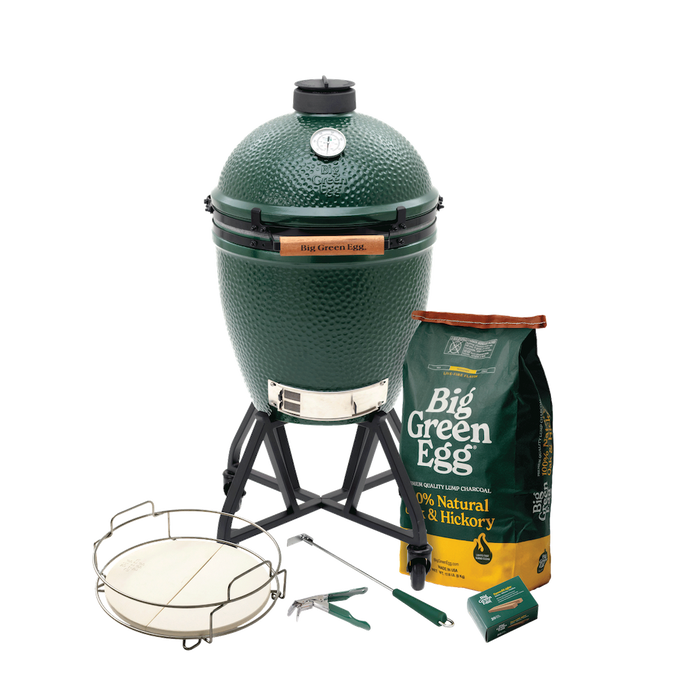 EGGtoberfest Demo Large Big Green Egg in an intEGGrated Nest+Handler Package