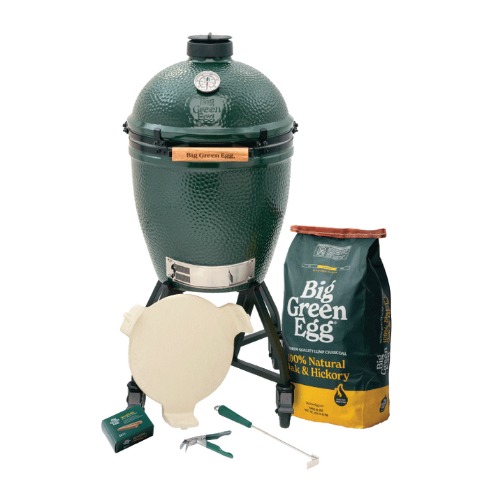 Large Big Green Egg in an intEGGrated Nest+Handler Package