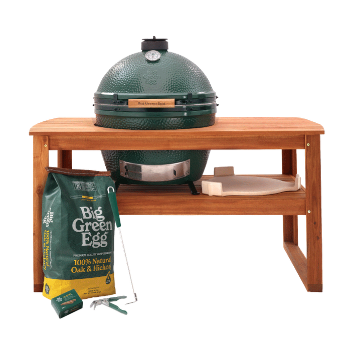 XL Big Green Egg in Acacia Table Package