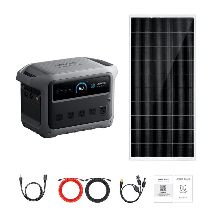 Anker SOLIX C1000 Gen 2 Portable Power Station + Custom Solar Panel Bundle Option