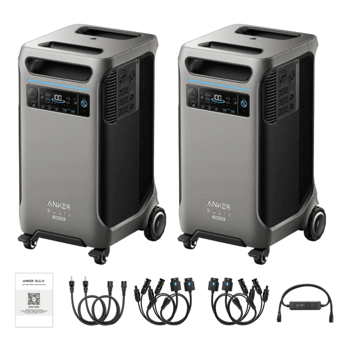 Anker SOLIX 2 x F3800 Plus Portable Power Station + Double Power Hub