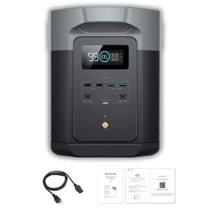 EcoFlow DELTA 2 Max 2048Wh 2400W LiFePO4 Solar Generator