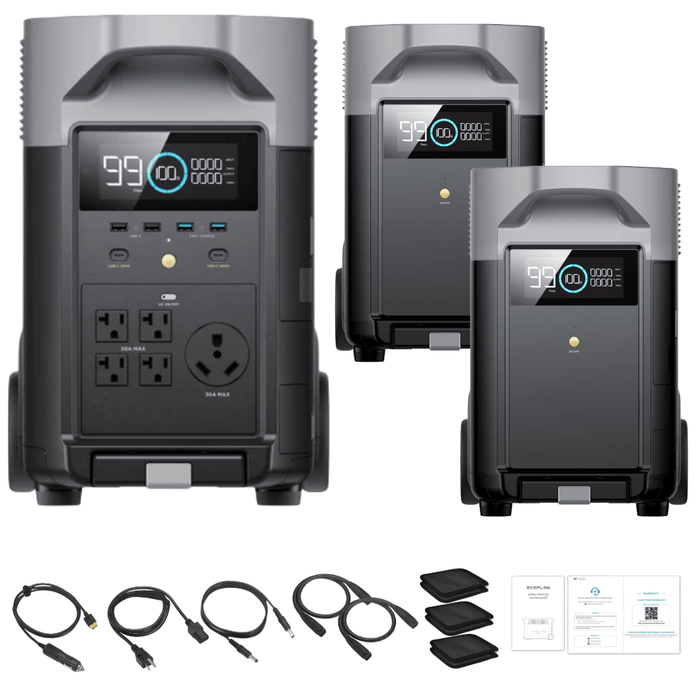EcoFlow DELTA Pro + 2 × DELTA Pro Extra Battery