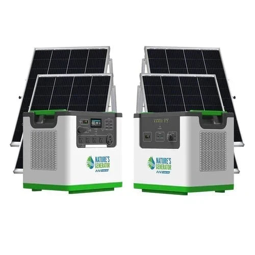 Natures Generator Lithium 3600 Solar Generator With Power Pod + 4 x 100W Monocrystalline Solar Panel