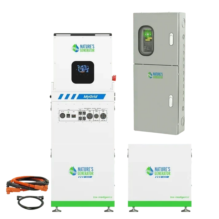 Natures Generator MyGrid 10K + Solar Battery + 125A Automatic Transfer Switch